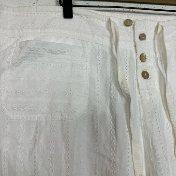 Sundance White Cotton Button Pants Size XXL - Picture 3 of 11